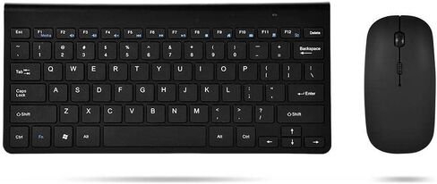 Wireless Keyboard Mouse Combo, 2.4GHz Slim Waterproof Keyboard and Mouse Kit for Desktop, Computer, PC(Black) in Saudi Arabia