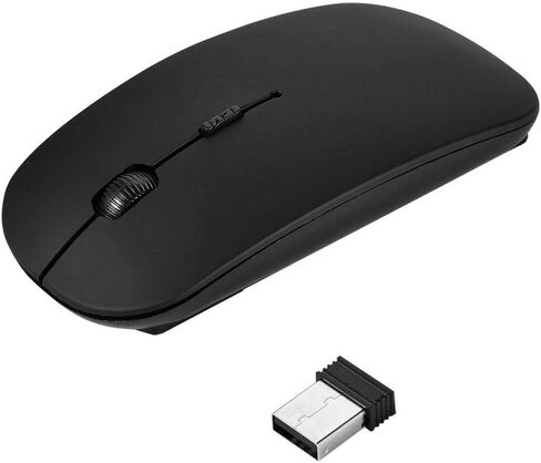 Wireless Keyboard Mouse Combo, 2.4GHz Slim Waterproof Keyboard and Mouse Kit for Desktop, Computer, PC(Black) in Saudi Arabia