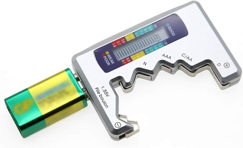 AMTAST Seven Battery Tester 7 Type of Battery C, AA, AAA, D, N, 9V (6F22), 1.55V Button Cell Batteries Checker in Kuwait