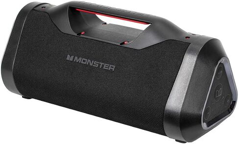 Monster Bluetooth Boombox: IPX5 Rechargeable Waterproof Bluetooth Speaker with USB Charge Out & Aux Input, 120W Portable Wireless Bluetooth Speaker,Black in Saudi Arabia