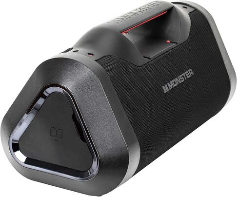 Monster Bluetooth Boombox: IPX5 Rechargeable Waterproof Bluetooth Speaker with USB Charge Out & Aux Input, 120W Portable Wireless Bluetooth Speaker,Black in Saudi Arabia