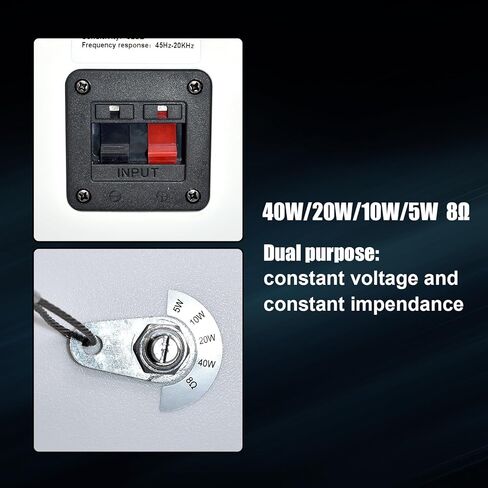 اكسوتون مكبرات صوت جدارية تجارية 6.5 انش 70 فولت للاستخدام الداخلي/الخارجي باللون الابيض in Kuwait