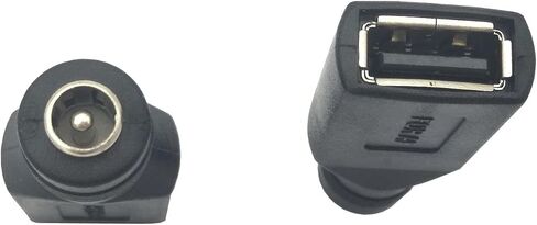 GenHaoQi USB to DC Power Adapter, USB 2.0 to DC 5.5mm x 2.1mm 5V Connector Power Charging Adapter (USB 2.0 F to DC 5.5X 2.1mm F) in Saudi Arabia