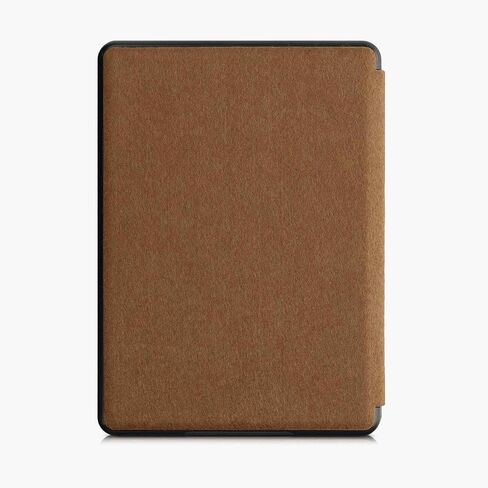 حافظة kwmobile متوافقة مع Amazon Kindle Paperwhite 11. Generation 2021 - غطاء حماية للقارئ الإلكتروني من نسيج اللباد على شكل كتاب - بني in Saudi Arabia