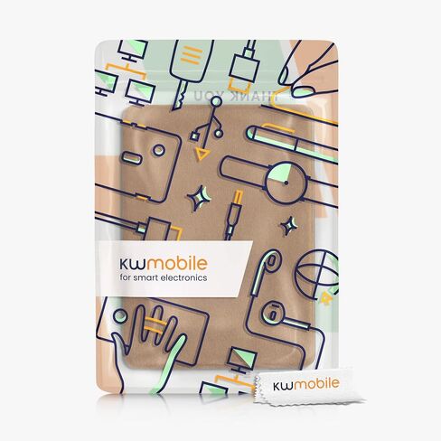 حافظة kwmobile متوافقة مع Amazon Kindle Paperwhite 11. Generation 2021 - غطاء حماية للقارئ الإلكتروني من نسيج اللباد على شكل كتاب - بني in Saudi Arabia