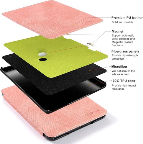 حافظة CoBak لجميع إصدارات Kindle 11th Generation 2022 الجديدة فقط - غطاء ذكي من جلد البولي يوريثان فائق النحافة مع خاصية النوم والاستيقاظ التلقائي، حافظة حماية ممتازة لجهاز Kindle 2022 in Saudi Arabia