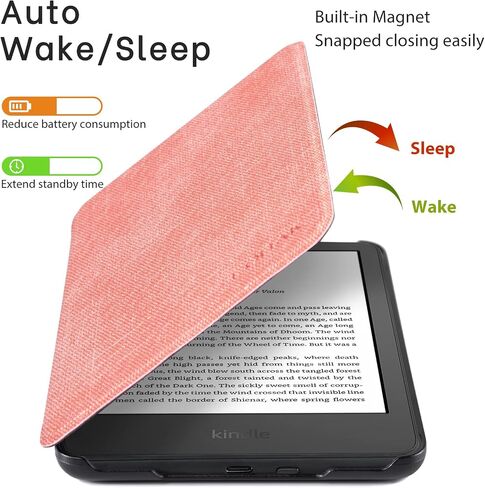 حافظة CoBak لجميع إصدارات Kindle 11th Generation 2022 الجديدة فقط - غطاء ذكي من جلد البولي يوريثان فائق النحافة مع خاصية النوم والاستيقاظ التلقائي، حافظة حماية ممتازة لجهاز Kindle 2022 in Saudi Arabia