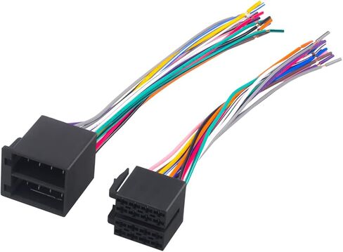 باتيج 16 دبوس ISO راديو الأسلاك تسخير ل2004-2021 الشحن، 2004-2016 فولفو، 2008-2020 كينوورث، استبدال الأسلاك تسخير لJVC بايونير كينوود سوني أندرويد، مع موصلات الذكور والإناث in Kuwait