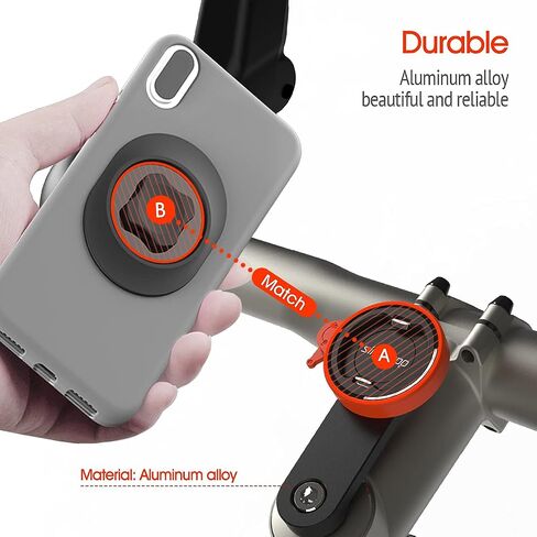 sincetop Bike Phone Mount,Mountain Bicycle Stem Phone Holder-Aluminum Handlebar Mini Phone Clip,Gravel/MTB/Road EBike Cycling Cell Phone Clamp,Quick Release Attach/Detach-Black【Series C-1st Gen】 in Kuwait