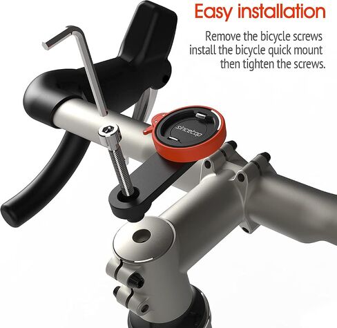sincetop Bike Phone Mount,Mountain Bicycle Stem Phone Holder-Aluminum Handlebar Mini Phone Clip,Gravel/MTB/Road EBike Cycling Cell Phone Clamp,Quick Release Attach/Detach-Black【Series C-1st Gen】 in Kuwait