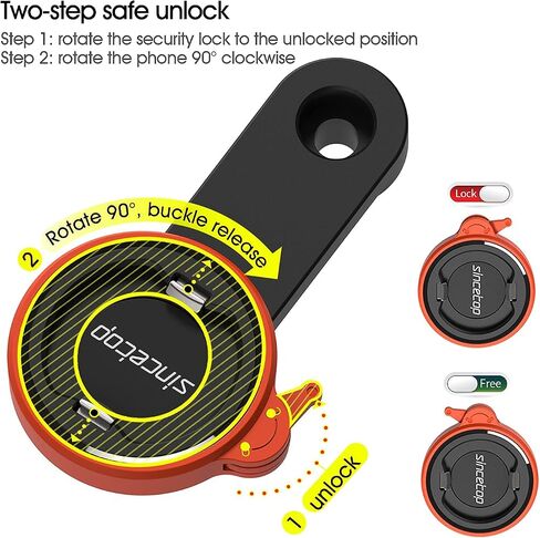 sincetop Bike Phone Mount,Mountain Bicycle Stem Phone Holder-Aluminum Handlebar Mini Phone Clip,Gravel/MTB/Road EBike Cycling Cell Phone Clamp,Quick Release Attach/Detach-Black【Series C-1st Gen】 in Kuwait