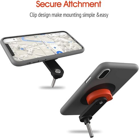 sincetop Bike Phone Mount,Mountain Bicycle Stem Phone Holder-Aluminum Handlebar Mini Phone Clip,Gravel/MTB/Road EBike Cycling Cell Phone Clamp,Quick Release Attach/Detach-Black【Series C-1st Gen】 in Kuwait