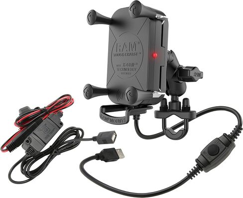 RAM Mounts Tough-Charge 15W Waterproof Wireless Charging Motorcycle Mount RAM-B-149Z-A-UN12W-V7M-1 in Saudi Arabia