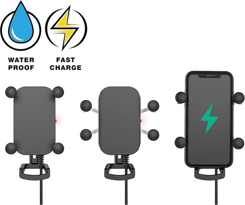 RAM Mounts Tough-Charge 15W Waterproof Wireless Charging Motorcycle Mount RAM-B-149Z-A-UN12W-V7M-1 in Saudi Arabia