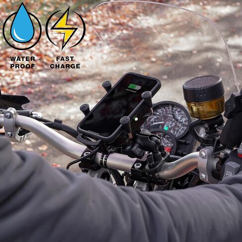 RAM Mounts Tough-Charge 15W Waterproof Wireless Charging Motorcycle Mount RAM-B-149Z-A-UN12W-V7M-1 in Saudi Arabia
