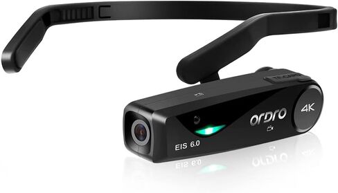 كاميرا ORDRO EP6 Plus بدون استخدام اليدين 4K كاميرا فيديو يمكن ارتداؤها كاميرا فيديو مثبتة على الرأس FHD 1080P 60FPS مسجل كاميرا فيديو واي فاي in Kuwait