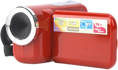 كاميرا فيديو Jimfoty Sceen 16X HD DV TFT LCD صغيرة الحجم ومتينة، كاميرا فيديو رقمية، لتشغيل ركوب الدراجات (أسود) in Kuwait