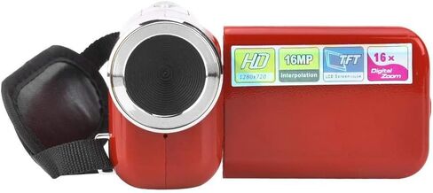 كاميرا فيديو Jimfoty Sceen 16X HD DV TFT LCD صغيرة الحجم ومتينة، كاميرا فيديو رقمية، لتشغيل ركوب الدراجات (أسود) in Kuwait