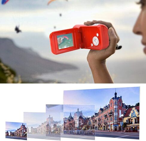 كاميرا فيديو Jimfoty Sceen 16X HD DV TFT LCD صغيرة الحجم ومتينة، كاميرا فيديو رقمية، لتشغيل ركوب الدراجات (أسود) in Kuwait