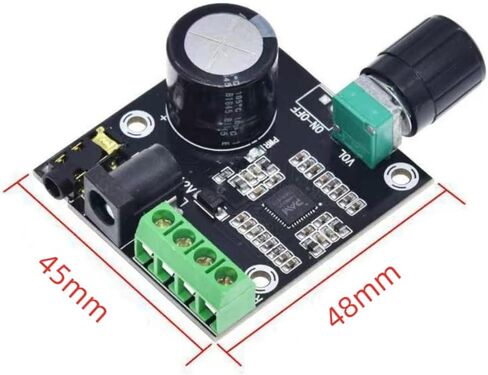 Super Slim 15W+15W PAM8610 Mini Stereo AMP، لوحة مضخم صوت رقمي مزدوج القناة من الفئة D مع جهاز استقبال صوت لاسلكي BT وكابلات الطاقة ومكبر الصوت in Kuwait