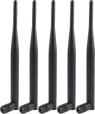 5pcs Dual Band WiFi Antenna 2.4GHz 5/5.8GHz 3dBi RP-SMA Male Antenna for Wireless Vedio Security IP Camera Recorder Surveillance Recorder Truck Trailer Rear View Backup Camera Reversing Monitor in Saudi Arabia
