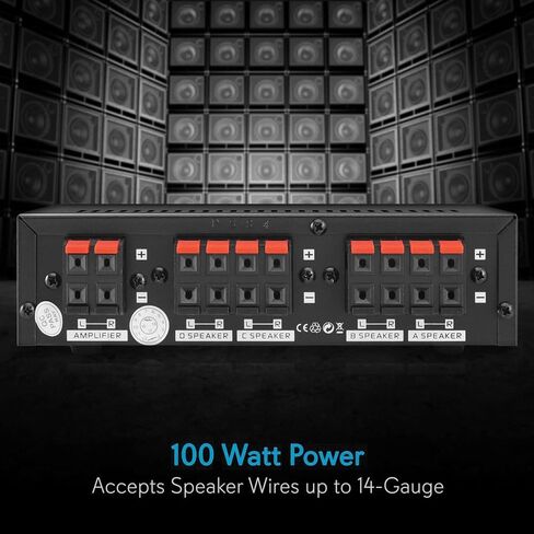 Pyle 4-Zone 100-Watt High Power Stereo Speaker Selector - 4-Pair in Kuwait