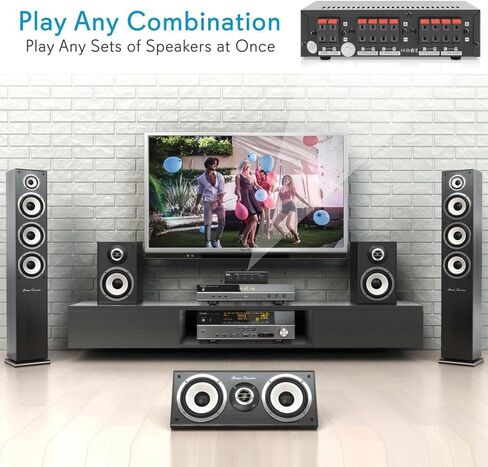Pyle 4-Zone 100-Watt High Power Stereo Speaker Selector - 4-Pair in Kuwait