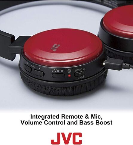 JVC شريط راس لاسلكي خفيف الوزن قابل للطي بتقنية البلوتوث مع ميكروفون، ابيض (HAS190BTW) in Saudi Arabia
