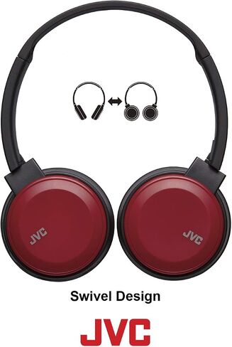 JVC شريط راس لاسلكي خفيف الوزن قابل للطي بتقنية البلوتوث مع ميكروفون، ابيض (HAS190BTW) in Saudi Arabia
