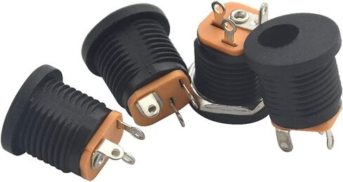 WMYCONGCONG 20 PCS DC Power Jack 5.5mm x 2.1mm 3 Pin Female DC Barrel Jack Panel Mount Connector (20 PCS) in Saudi Arabia