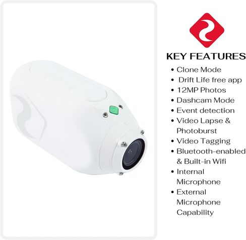Drift Innovation Ghost XL Action Camera – 1080 Full HD Video Camera with Rotating Lens and Dash Cam Mode – IPX7 Waterproof Camera – 9 Hour Battery Life – 12MP Still Photos in Kuwait