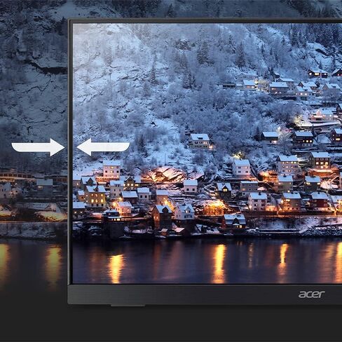 شاشة لمس Acer UT241Y bmiuzx مقاس 23.8 بوصة عالية الدقة (1920 × 1080) بدون إطار IPS مع حامل قابل للإمالة بمفصلات مزدوجة (USB 3.1 Type-C، ومنافذ HDMI وVGA)، أسود in Saudi Arabia