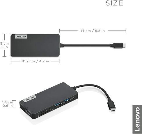 Lenovo USB-C 7 في 1 Hub & Scepter 24 بوصة احترافية رفيعة 75 هرتز 1080 بكسل شاشة LED 2X HDMI VGA مكبرات صوت مدمجة، آلة سوداء (سلسلة E248W-19203R) in Saudi Arabia