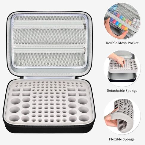 حقيبة تخزين منظم البطارية، 118+ بطاريات، صندوق حاوية لحمل البطاريات، جيوب شبكية مزدوجة لـ AA AAA 9V C D مع جهاز اختبار البطارية BT-168 (البطاريات غير متضمنة) in Kuwait