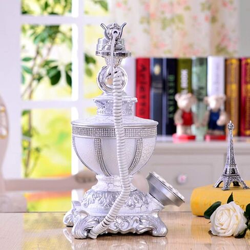 Phone White Environmentally Friendly Resin European Retro Telephone Without Battery Button Caller Display Fashion Landline Home Antique Living Room in Saudi Arabia