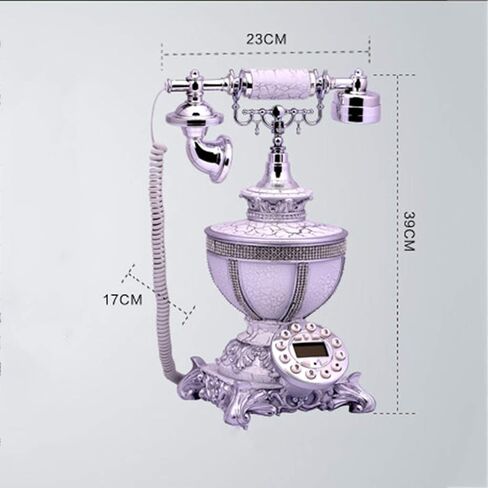 Phone White Environmentally Friendly Resin European Retro Telephone Without Battery Button Caller Display Fashion Landline Home Antique Living Room in Saudi Arabia