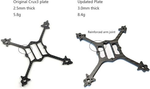 قطع غيار لوحة سفلية من ألياف الكربون بقاعدة عجلات 115 مللي متر لـ Crux3 3 بوصة FPV سباق كوادكوبتر رباعية بدون طيار in Kuwait