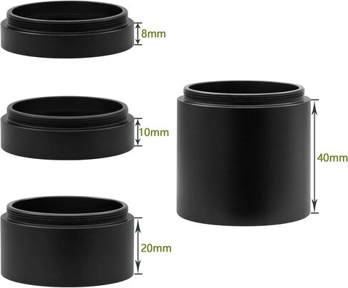Astromania M42 Extension Tube Kit for Telescope with T Thread 8 10 20 40mm in Kuwait