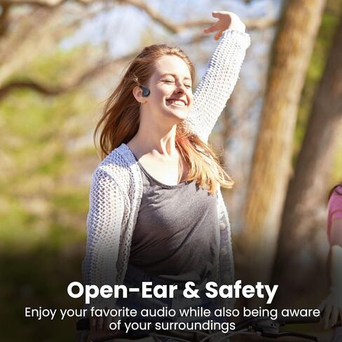 سماعات JAYINE Bone Conduction، سماعات رأس بلوتوث مفتوحة الأذن مع وقت تشغيل 10 ساعات، مقاومة للماء IPX7، آمنة ومريحة للجري وركوب الدراجات وصالة الألعاب الرياضية والعمل in Kuwait