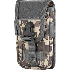 IronSeals Tactical Molle Pouch Compact Utility EDC Waist Pack Phone Holster with Card Slots for 4.7"-6.9" Phone