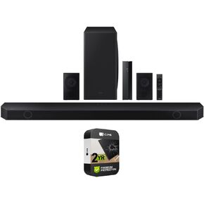 SAMSUNG HW-Q910B/ZA 9.1.2 ch Soundbar with Wireless Dolby Atmos/DTS:X and Rear Speakers 2022 Bundle with Premium 2 YR CPS Enhanced Protection Pack in Saudi Arabia