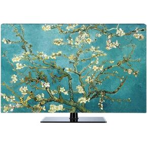 Universal TV Cover 22-80 Inches Colorful Dustproof TV Screen Protector for LCD LED, Painting Pattern Indoor Bedroom Living Room Decoration Dust Cover for Televisions ( Color : Green , Size : 22in ) in Saudi Arabia