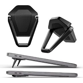 Laptop Stand for Desk, Portable Anti-Slip Keyboard Riser, Zinc Alloy Keyboard Stands, Computer Stand Compatible with MacBook Air/Pro, 10-15.6 Inches Laptops and Keyboards (Black) in Saudi Arabia