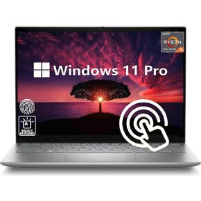 Dell Inspiron 14 Inch FHD Touchscreen Business Laptop, AMD Ryzen 5 5625U (6 Cores, Up to 4.3Ghz), 16GB RAM, 512GB SSD, Windows 11 Pro, Backlit Keyboard, Fingerprint Reader, Silver in Saudi Arabia