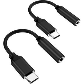 USB Type C to 3.5mm Female Headphone Jack Adapter（black）, USB C to Aux Audio Dongle Cable Cord Compatible with Pixel 4 3 2 XL, Samsung Galaxy S21 S20 Ultra S20+ Note 20 10 S10 S9 Plus for iPad Pro in Saudi Arabia