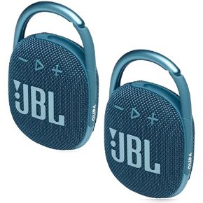 حزمة من 2 مكبر صوت JBL Clip 4 لاسلكي مقاوم للماء يعمل بالبلوتوث (أسود) in Saudi Arabia