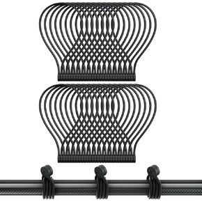Magnetic Twist Ties, Reusable Silicone Cable Ties with Strong Magnet for Bundling and Organizing,Cord Wrap Clip Straps for Home or Office (Black-8 Packs)