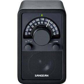 سانجين راديو خشبي لسطح الطاولة WR-15SR AM/FM (فضي)