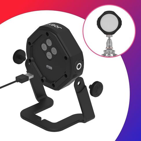 خلفية استوديو جوبي بيمو، ضوء استوديو للفيديو، مجموعة أدوات إنشاء المحتوى، إضاءة خلفية مع 12 لونًا، إمالة 360 درجة، متوافقة مع GorillaPod، ضوء استوديو USB in Kuwait