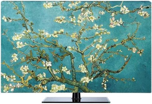 Universal TV Cover 22-80 Inches Colorful Dustproof TV Screen Protector for LCD LED, Painting Pattern Indoor Bedroom Living Room Decoration Dust Cover for Televisions ( Color : Green , Size : 22in ) in Saudi Arabia
